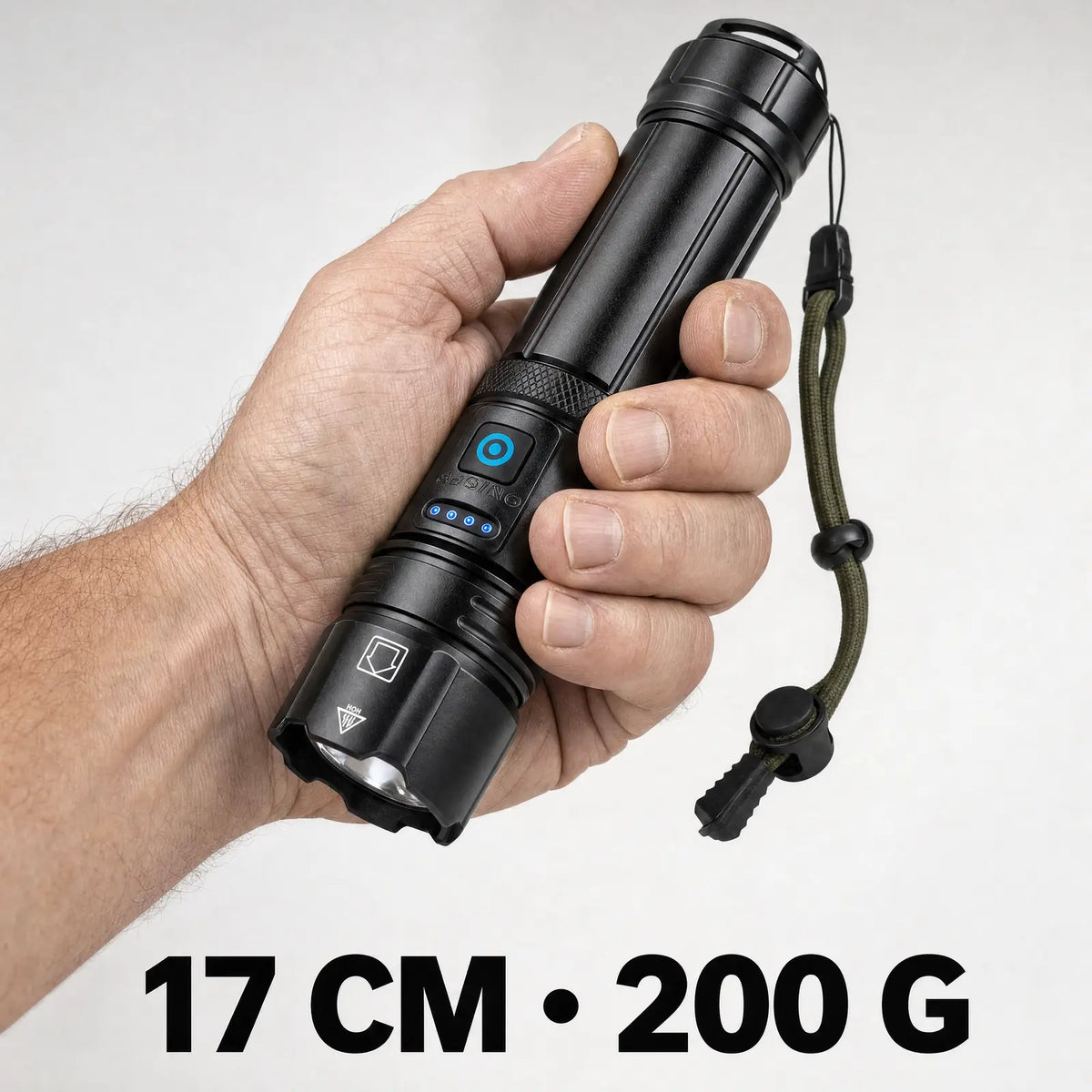 ONE-LIGHT — Lampe torche zoom rechargeable USB-C, 7 modes