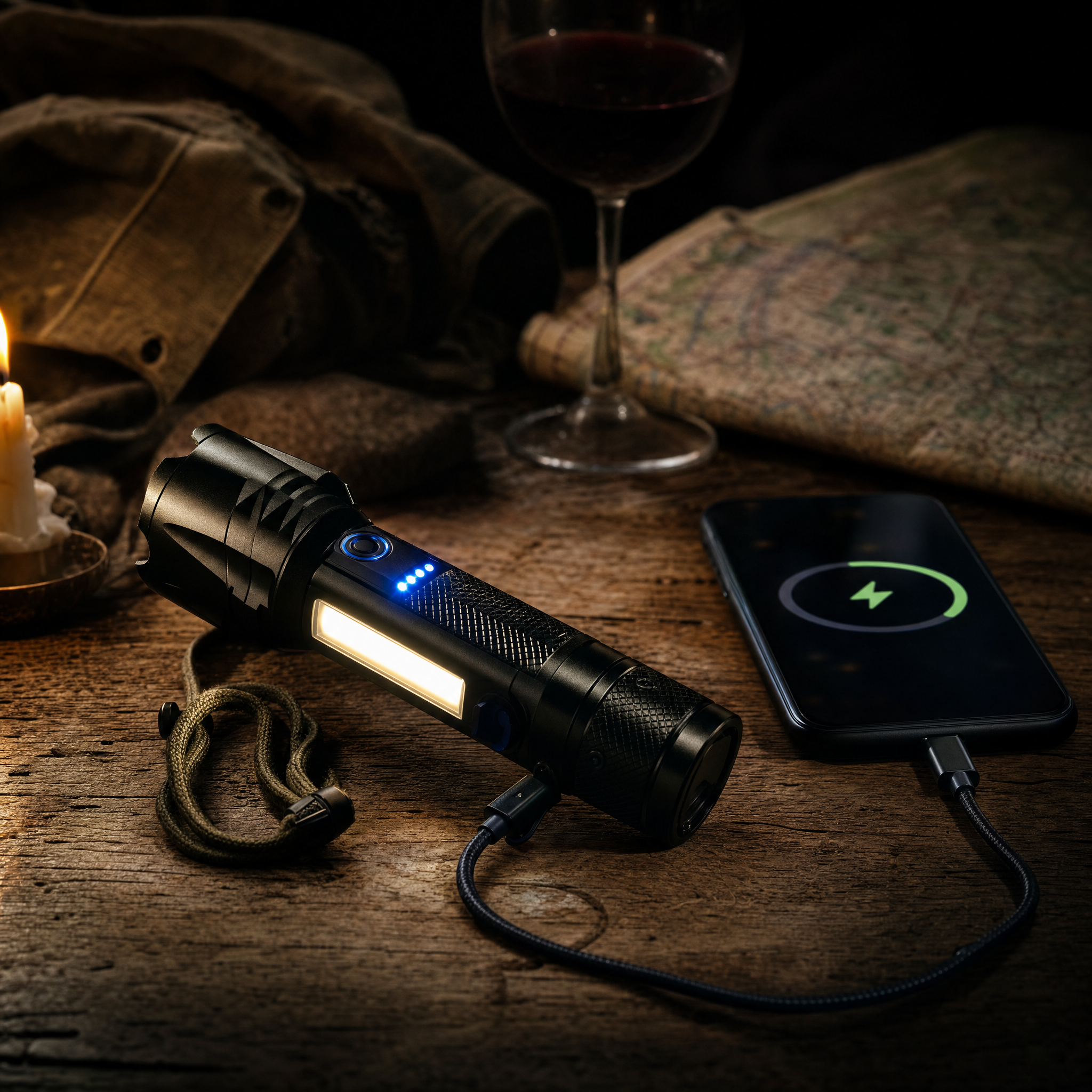 Sur la table, nuit — un geste